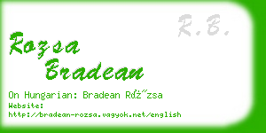 rozsa bradean business card